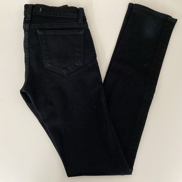 J BRAND Pencil Leg Jeans 942 Jett Black Low Rise 25 - Picture 3 of 7